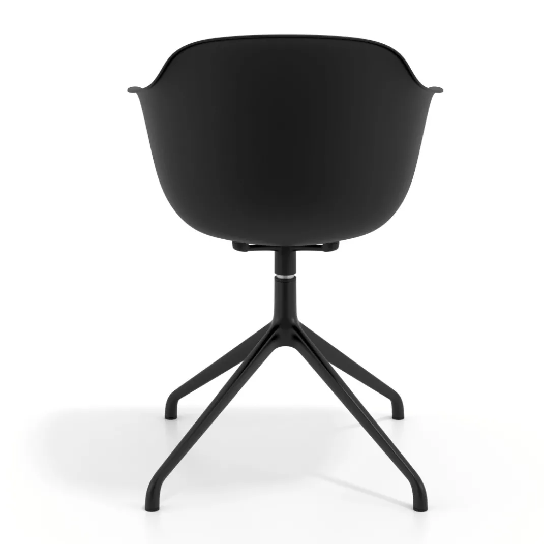 Silla de reuniones Elisa, base piramidal