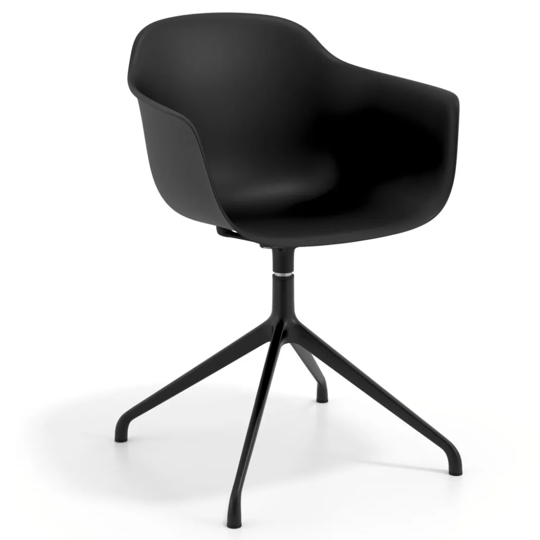 Silla de reuniones Elisa, base piramidal