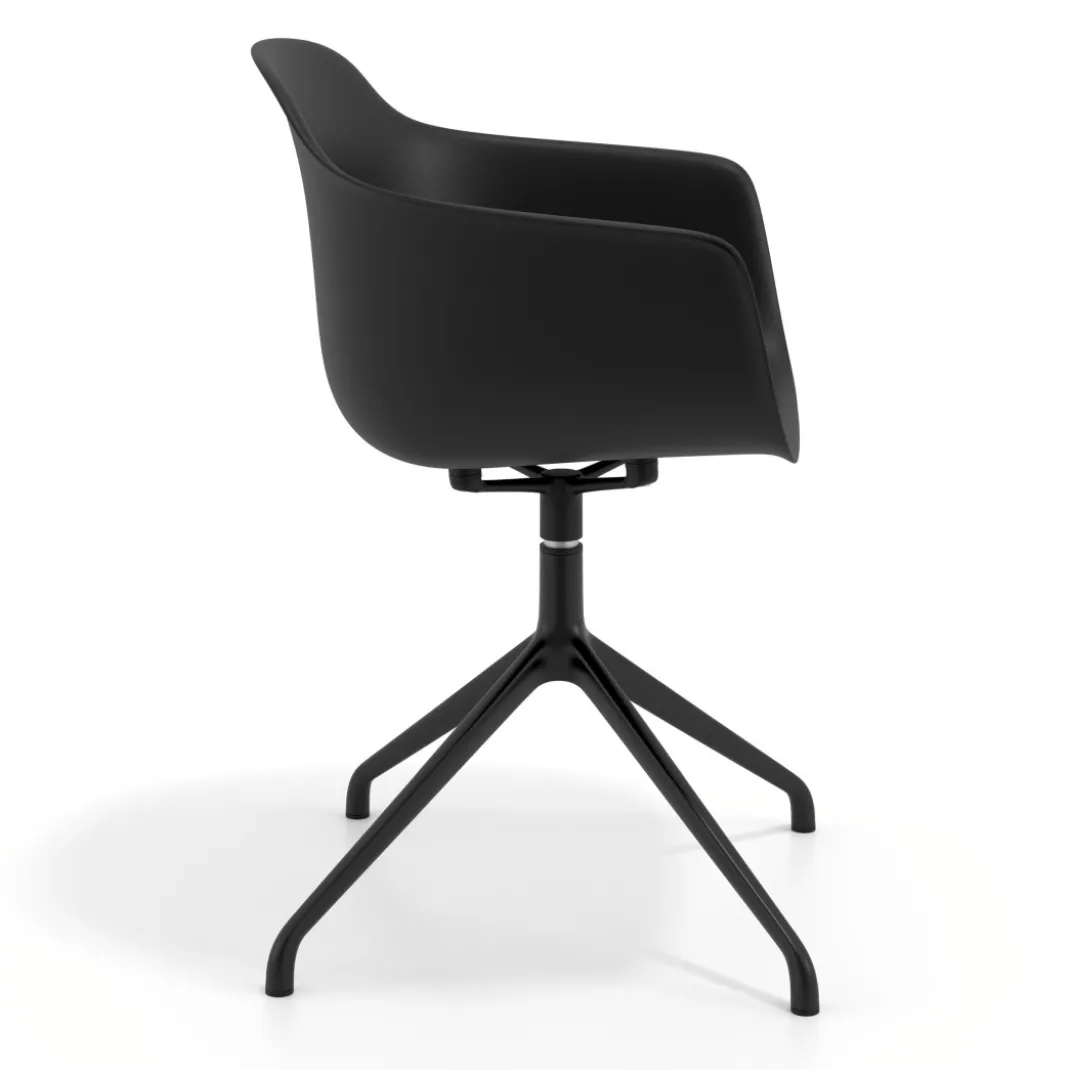 Silla de reuniones Elisa, base piramidal