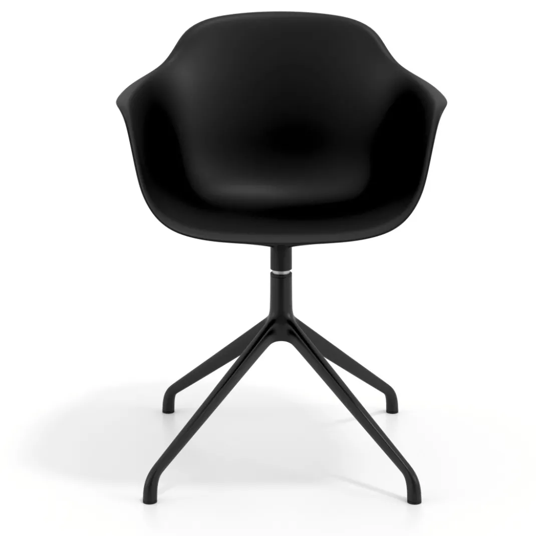 Silla de reuniones Elisa, base piramidal