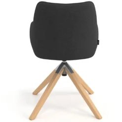 Silla de reuniones Gala, estructura giratoria, base de madera