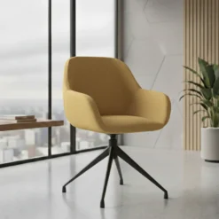 Silla de reuniones Moon Base de aluminio giratoria