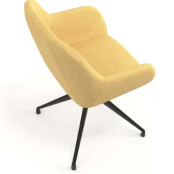 Silla de reuniones Moon Base de aluminio giratoria