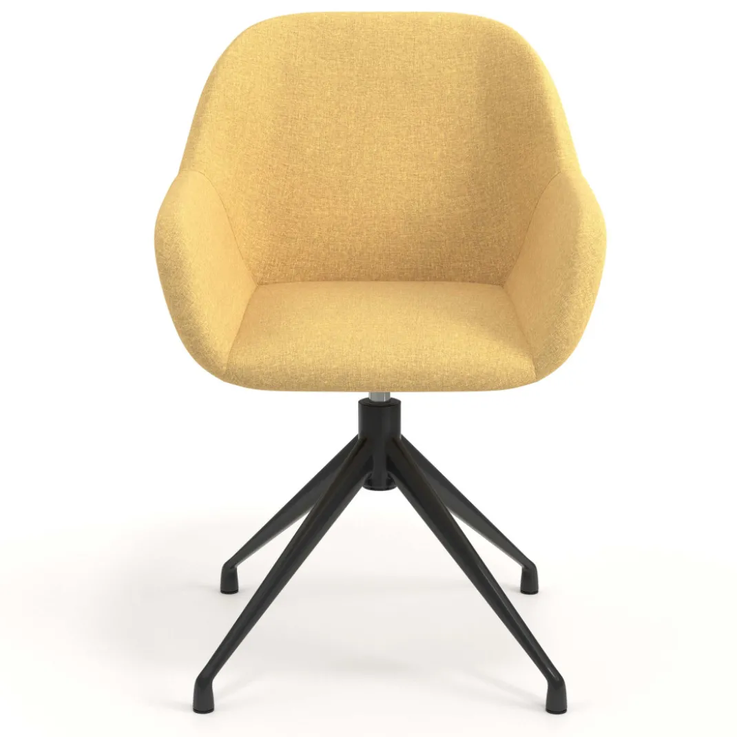 Silla de reuniones Moon Base de aluminio giratoria
