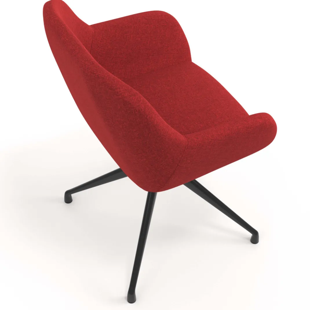 Silla de reuniones Moon Base de aluminio giratoria
