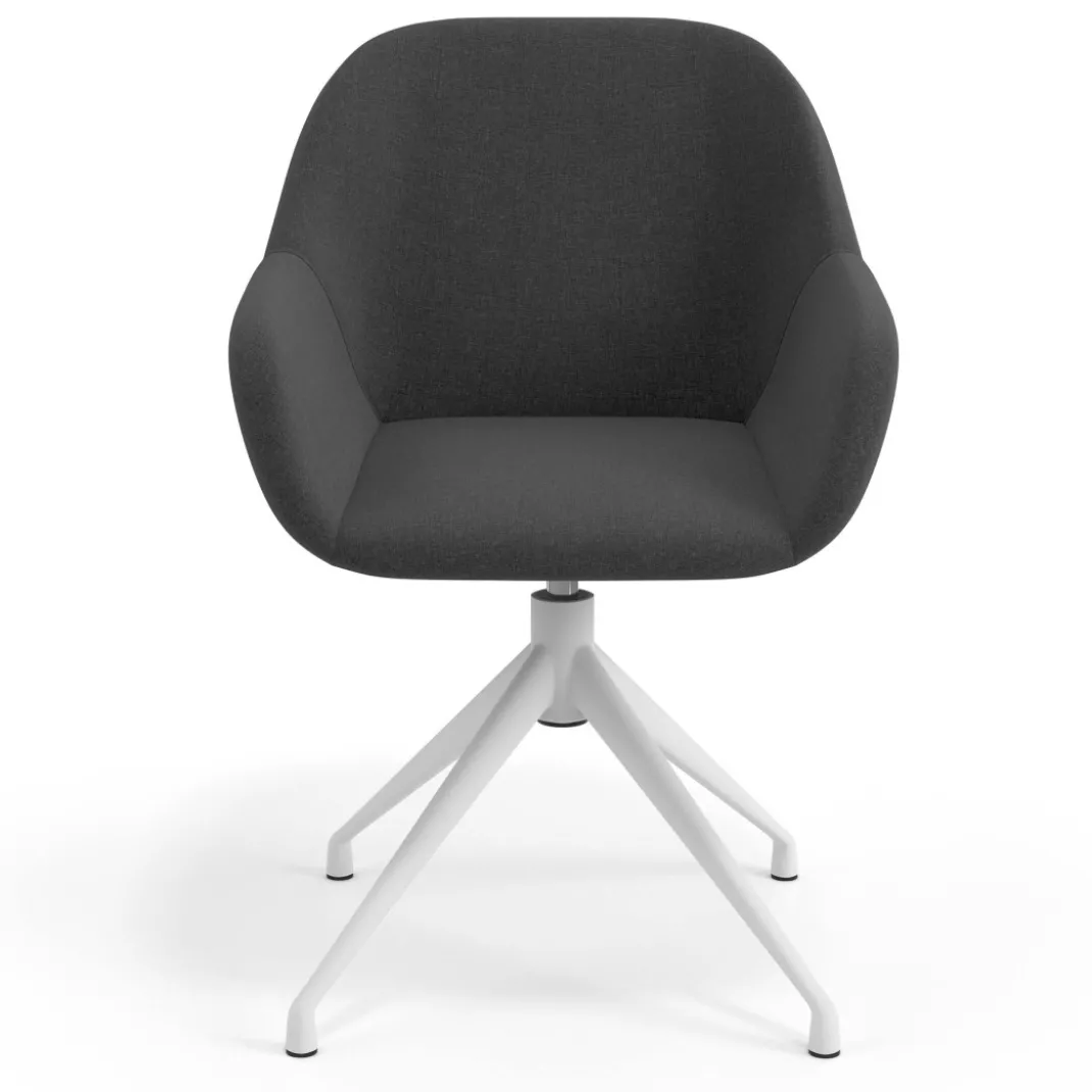 Silla de reuniones Moon Base de aluminio giratoria