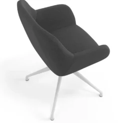 Silla de reuniones Moon Base de aluminio giratoria