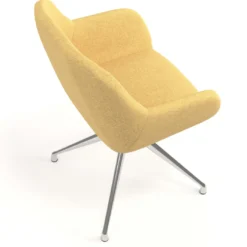 Silla de reuniones Moon Base de aluminio giratoria