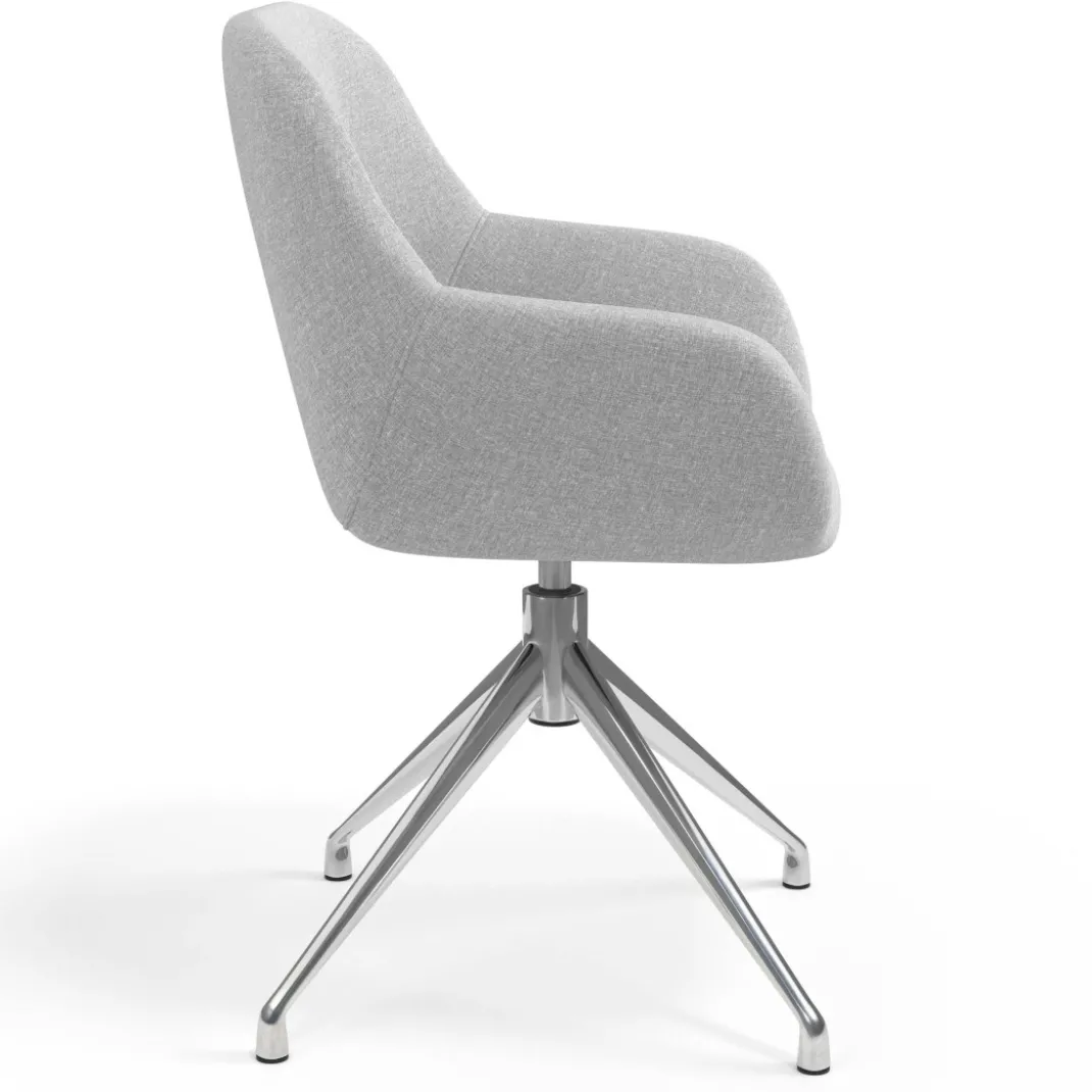 Silla de reuniones Moon Base de aluminio giratoria