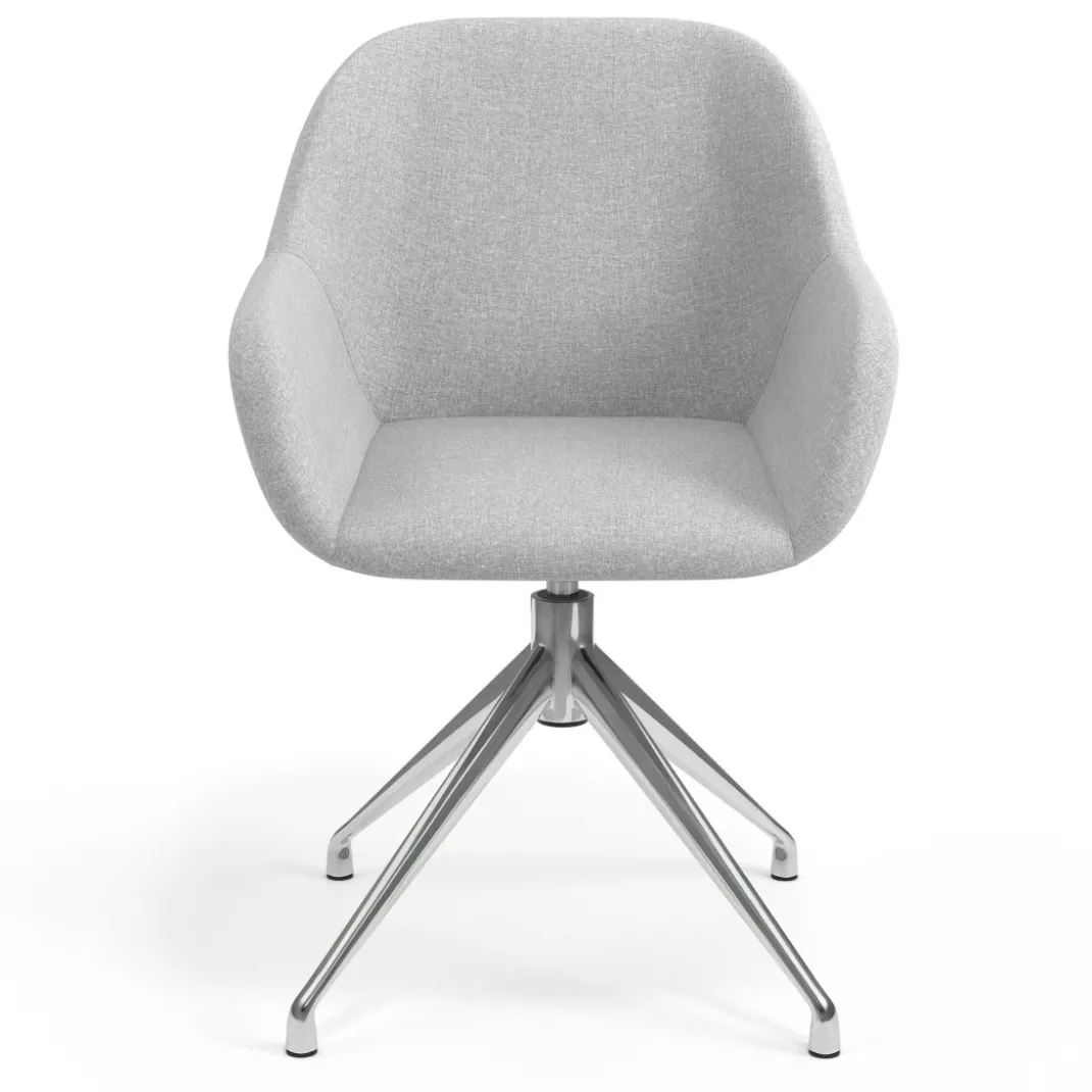 Silla de reuniones Moon Base de aluminio giratoria