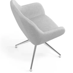 Silla de reuniones Moon Base de aluminio giratoria