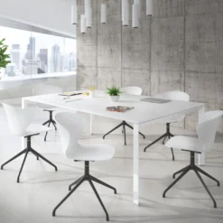 Silla de reuniones Wendy, base piramidal