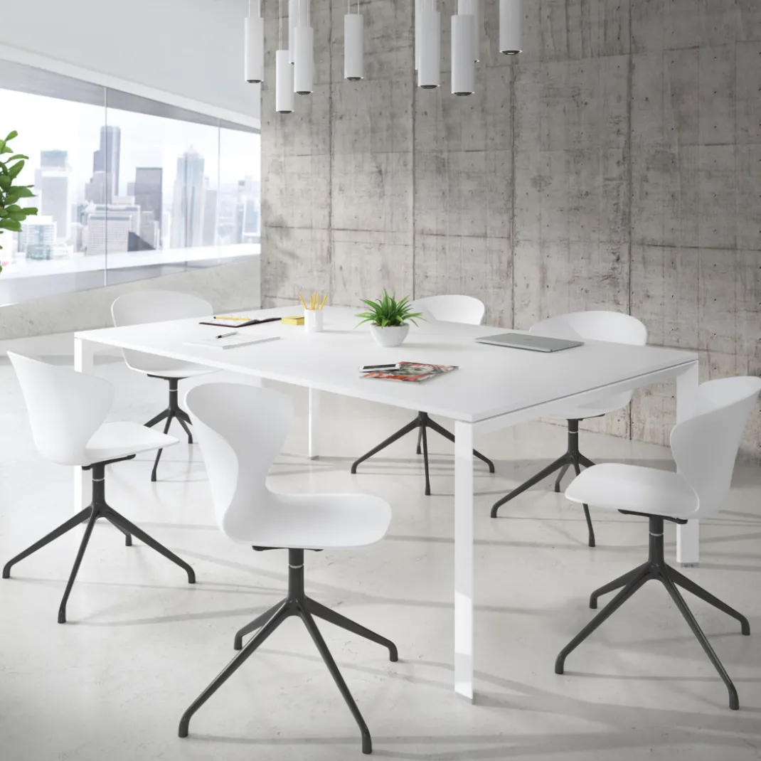 Silla de reuniones Wendy, base piramidal