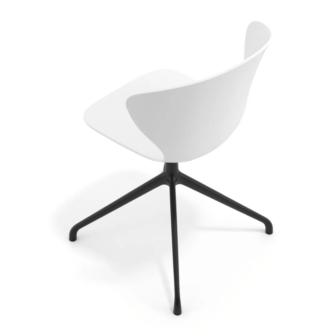 Silla de reuniones Wendy, base piramidal