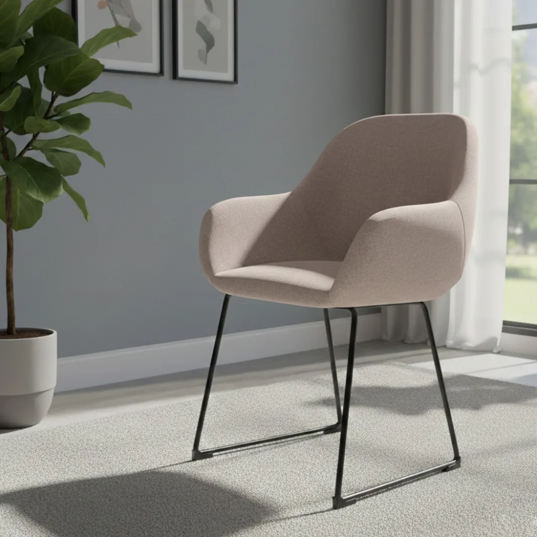 Silla de visitante Moon estructura patin