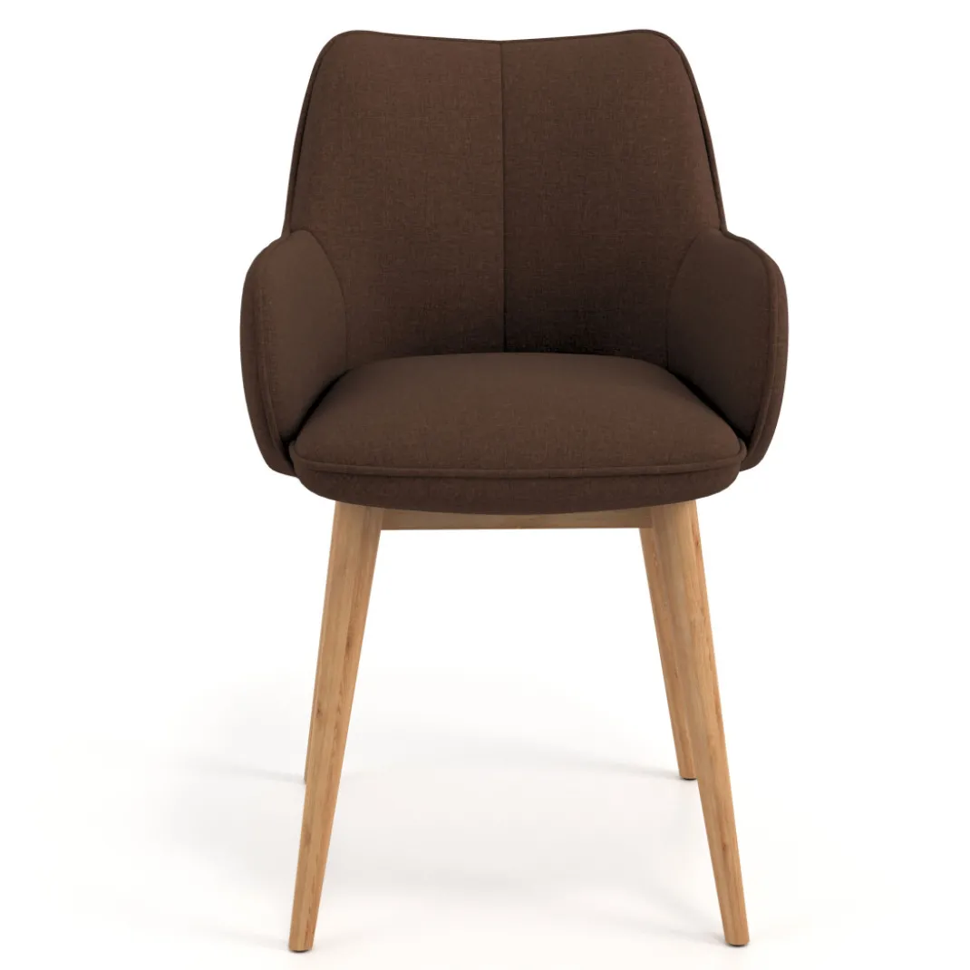 Silla de visitas Gala, estructura 4 patas, base de madera