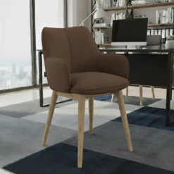 Silla de visitas Gala, estructura 4 patas, base de madera