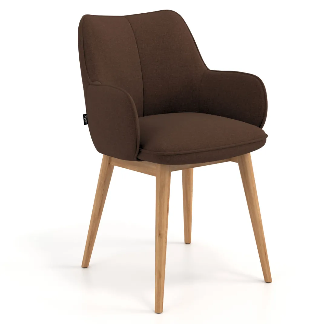 Silla de visitas Gala, estructura 4 patas, base de madera