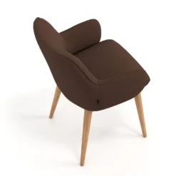 Silla de visitas Gala, estructura 4 patas, base de madera