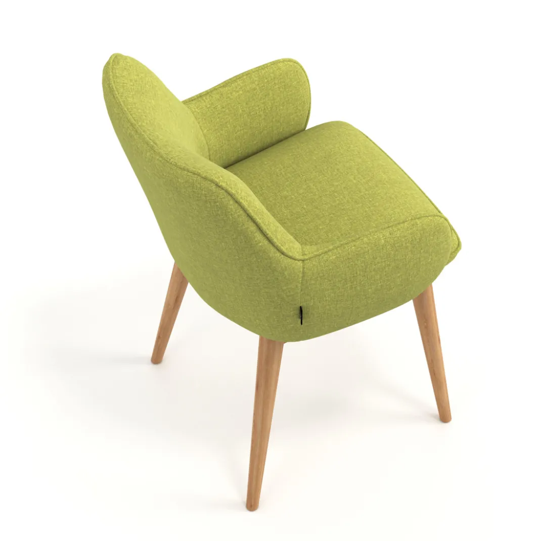 Silla de visitas Gala, estructura 4 patas, base de madera