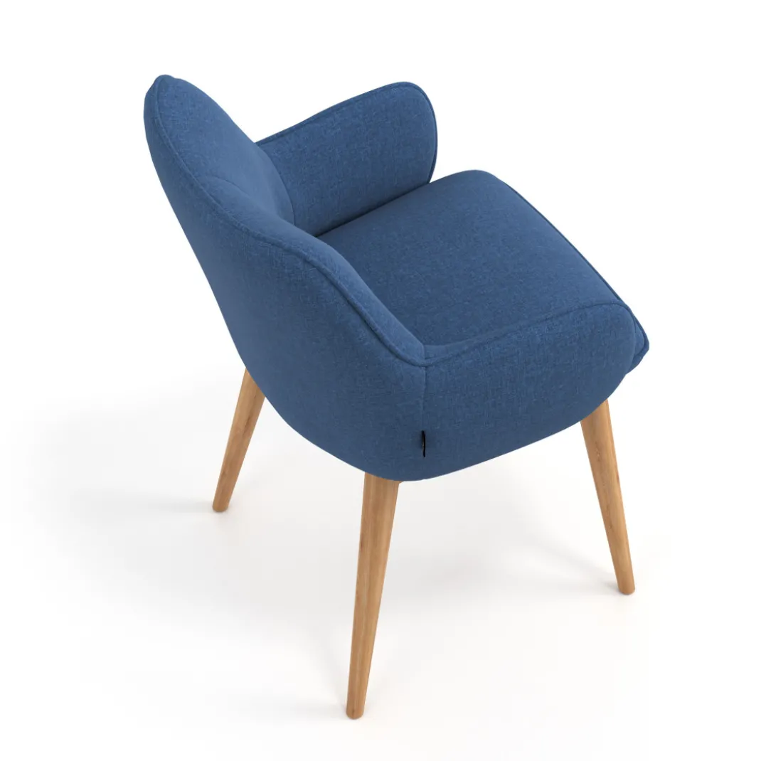 Silla de visitas Gala, estructura 4 patas, base de madera