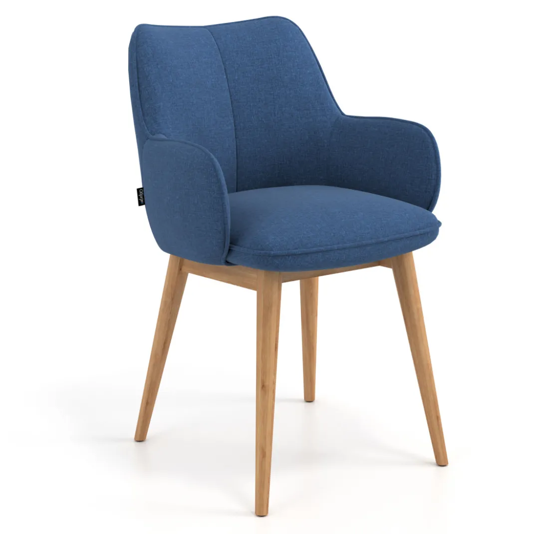 Silla de visitas Gala, estructura 4 patas, base de madera