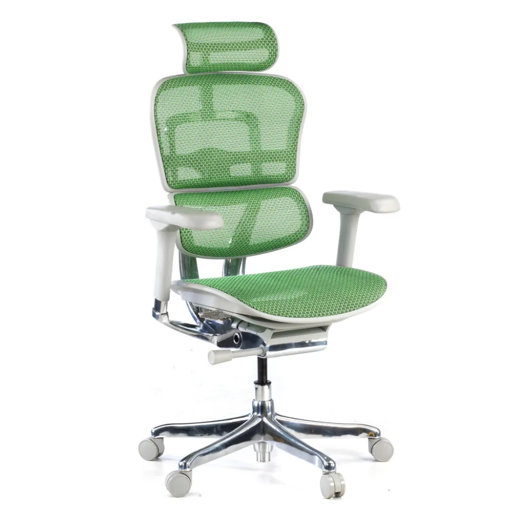 Silla ergonómica Ergohuman Elite, estructura blanca