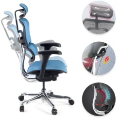 Silla ergonómica Ergohuman Gen2, estructura negra