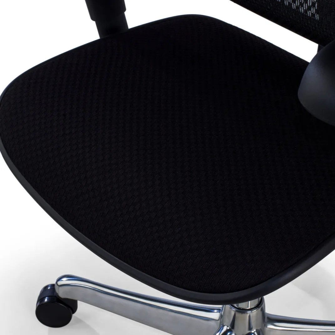 Silla Ergonómica Ergohuman V2, asiento tapizado, estructura negra