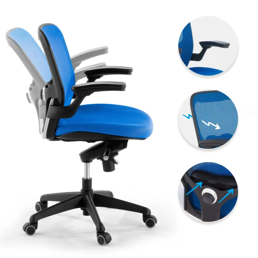 Silla ergonómica Gioconda, soporte lumbar, red