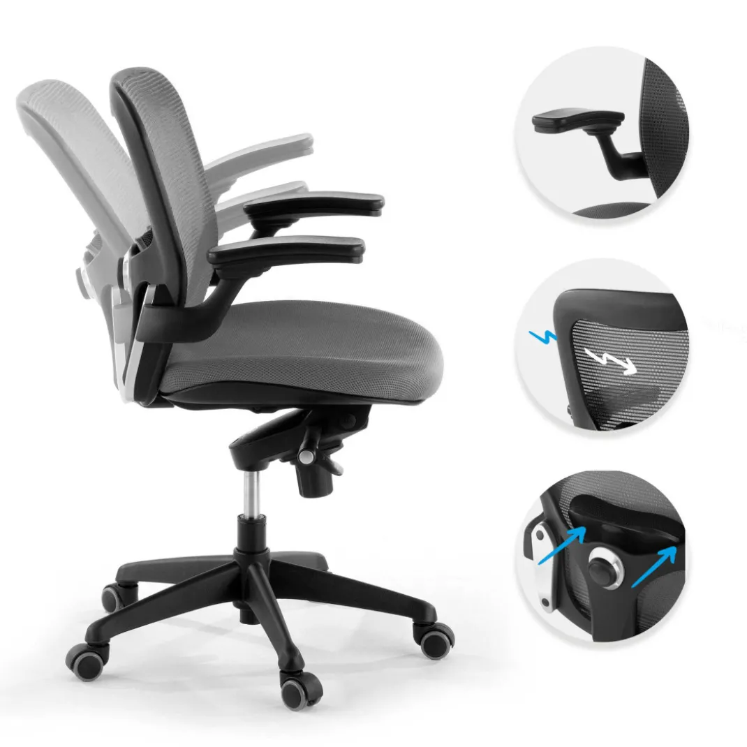 Silla ergonómica Gioconda, soporte lumbar, red