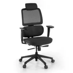 Silla ergonomica Focus, reposacabezas, doble cojin lumbar