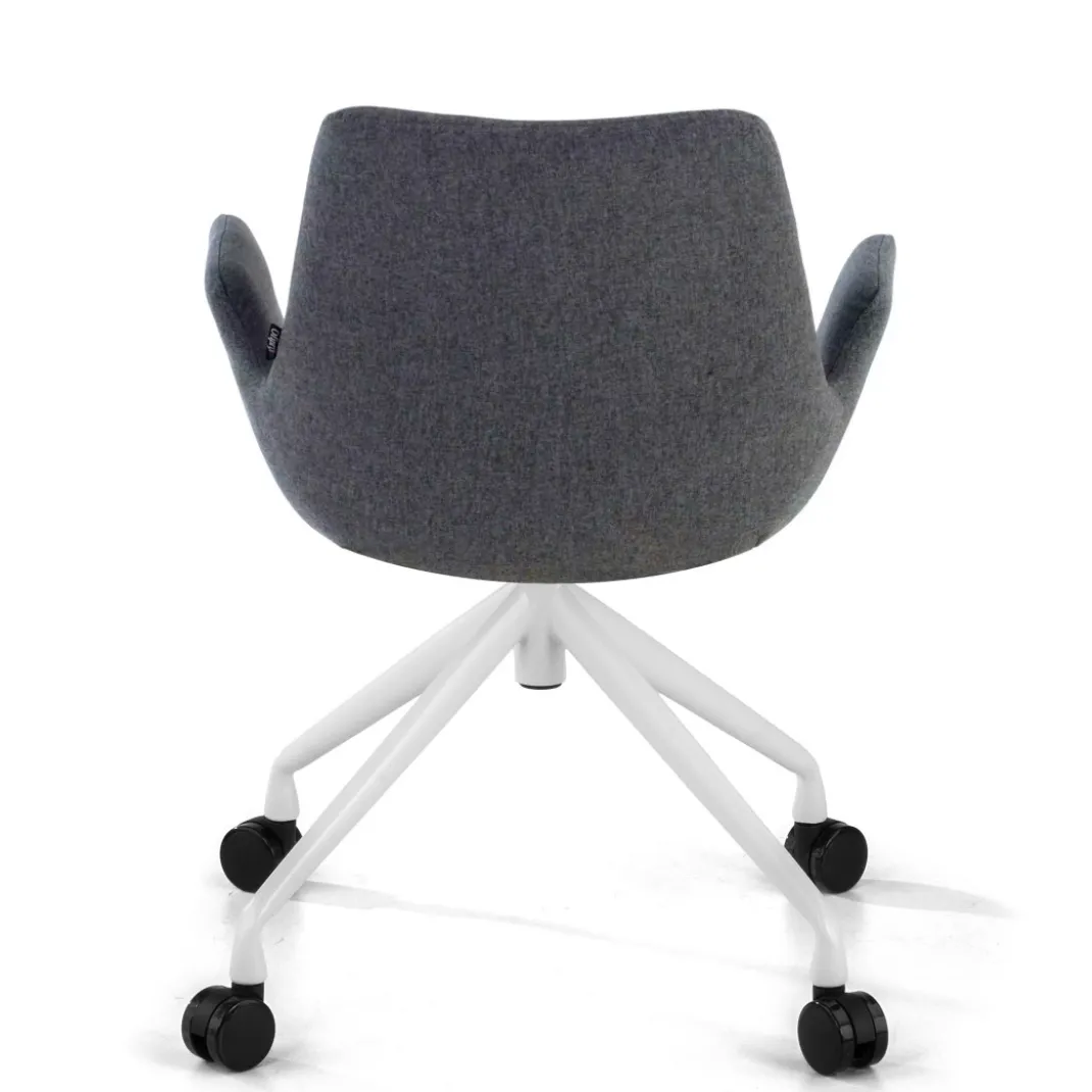 Silla Giratoria Elodie, estructura con ruedas