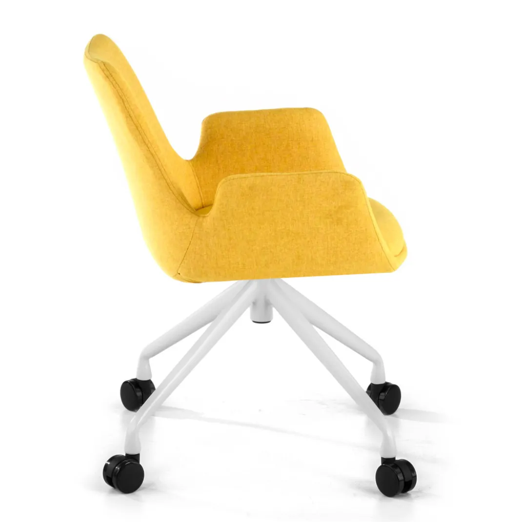 Silla Giratoria Elodie, estructura con ruedas