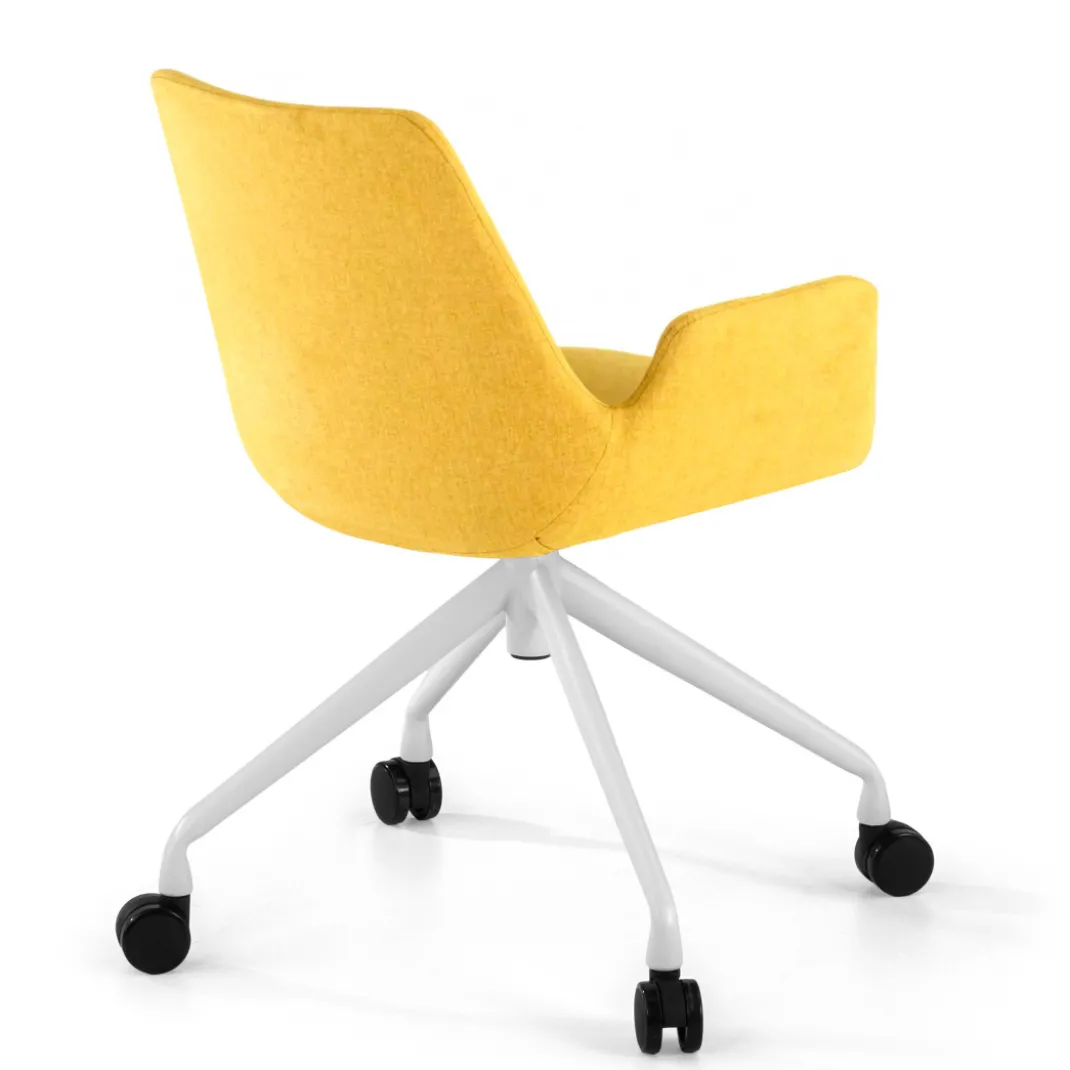 Silla Giratoria Elodie, estructura con ruedas
