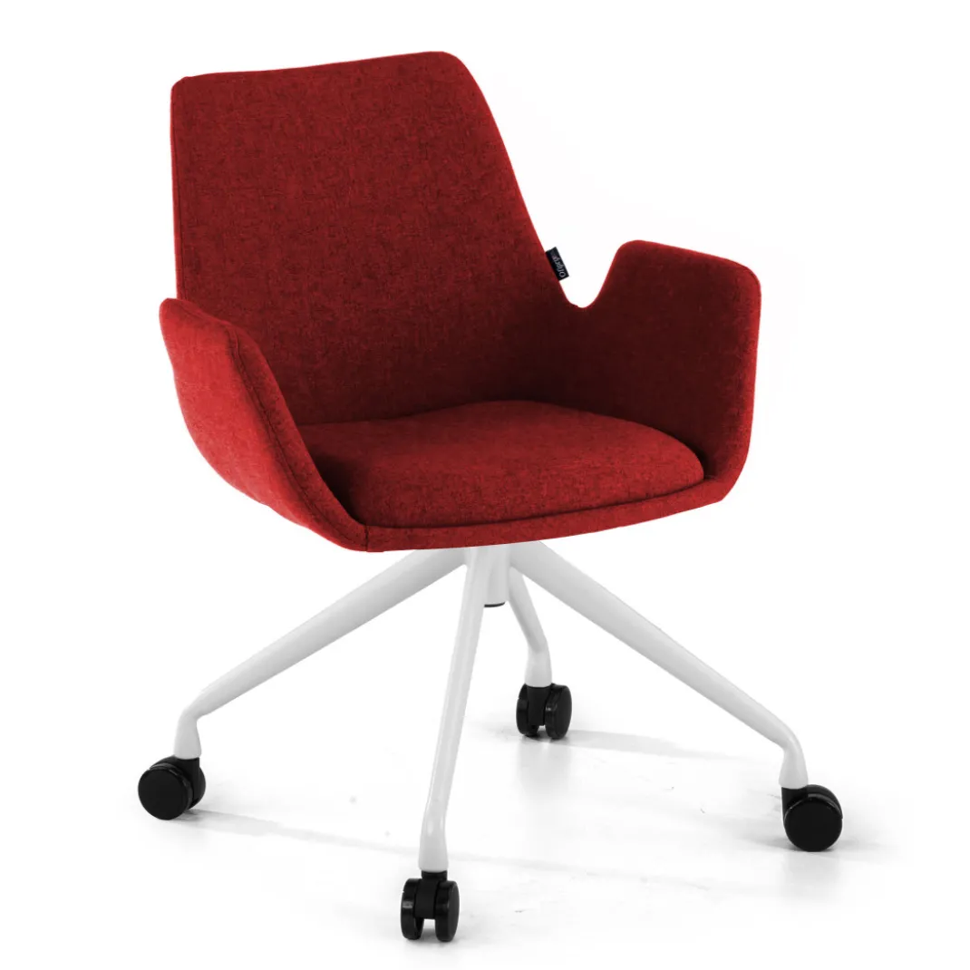 Silla Giratoria Elodie, estructura con ruedas