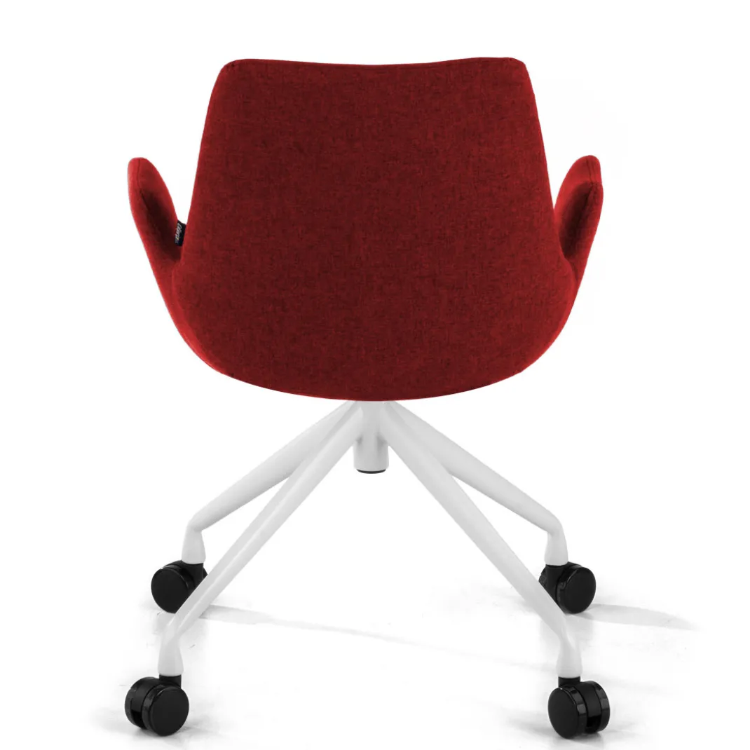 Silla Giratoria Elodie, estructura con ruedas
