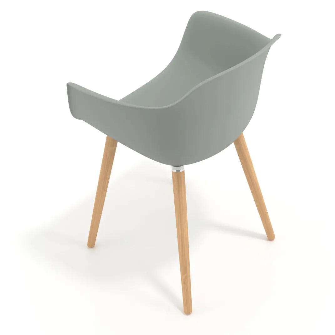 Silla Nórdica Elisa, Patas de madera