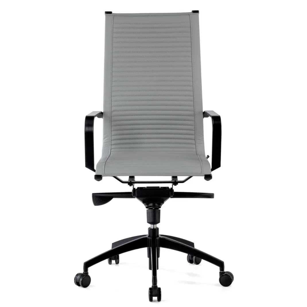 Silla oficina de diseño Croma, respaldo alto, estructura negra