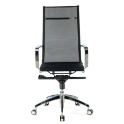 Silla oficina de diseño Croma, respaldo alto, red transpirable