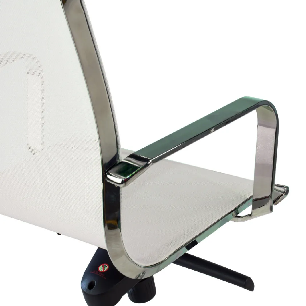 Silla oficina de diseño Croma, respaldo alto, red transpirable