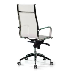 Silla oficina de diseño Croma, respaldo alto, red transpirable