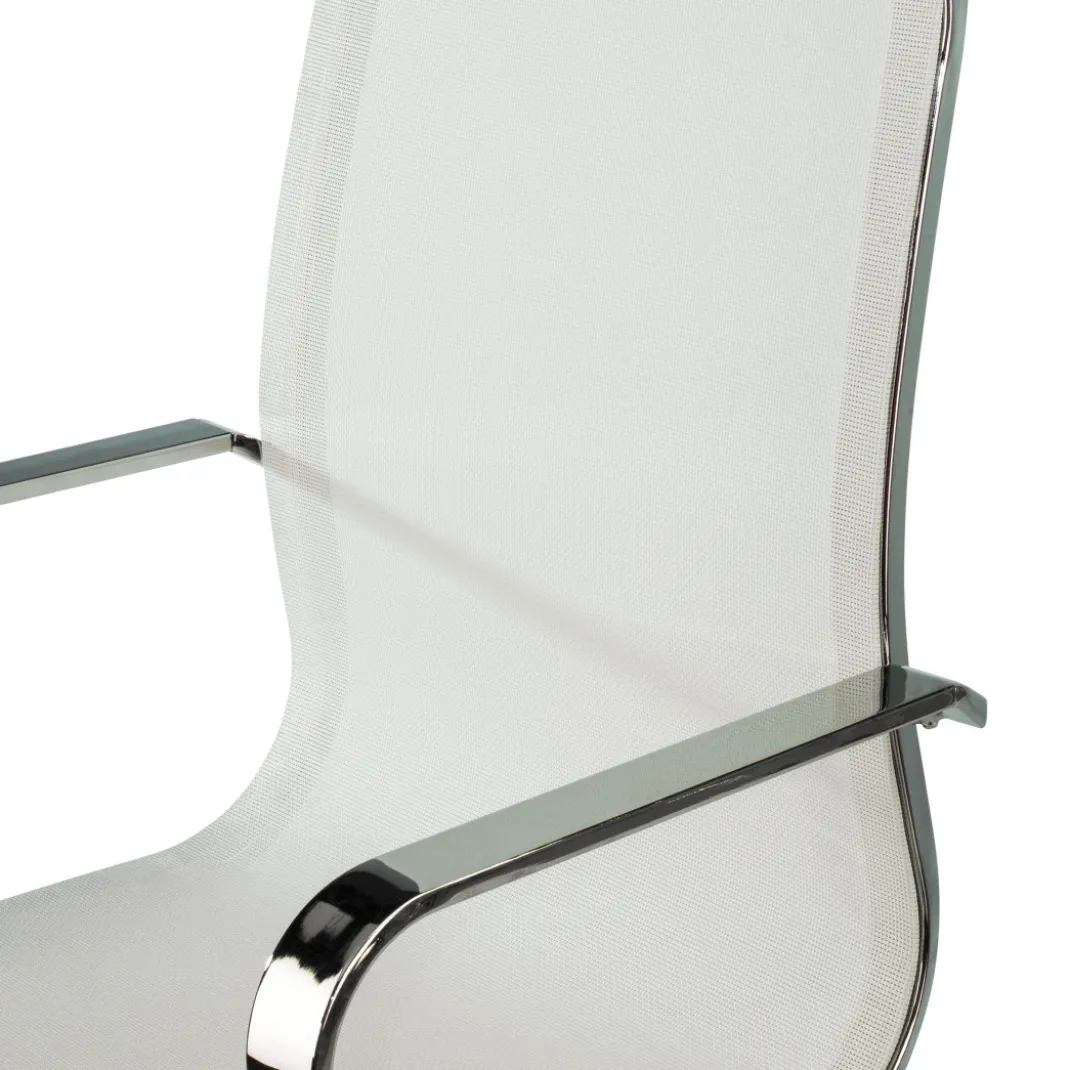 Silla oficina de diseño Croma, respaldo alto, red transpirable