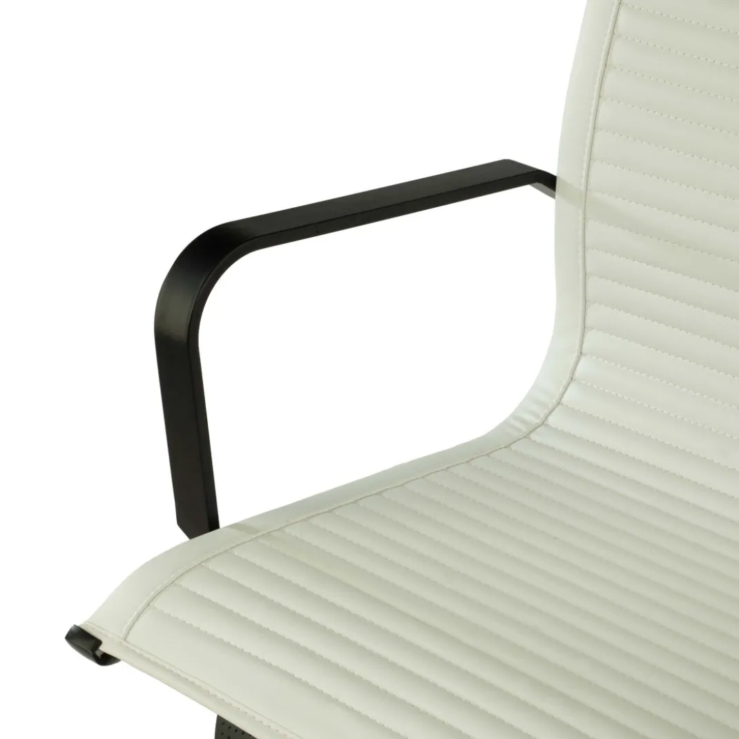Silla oficina de diseño Croma, respaldo bajo, estructura negra