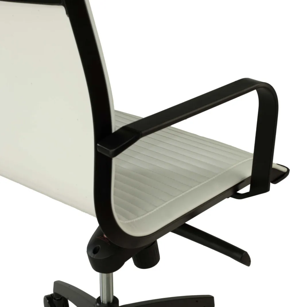 Silla oficina de diseño Croma, respaldo bajo, estructura negra