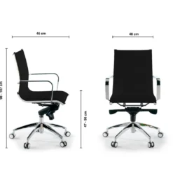 Silla oficina de diseño Croma, respaldo bajo