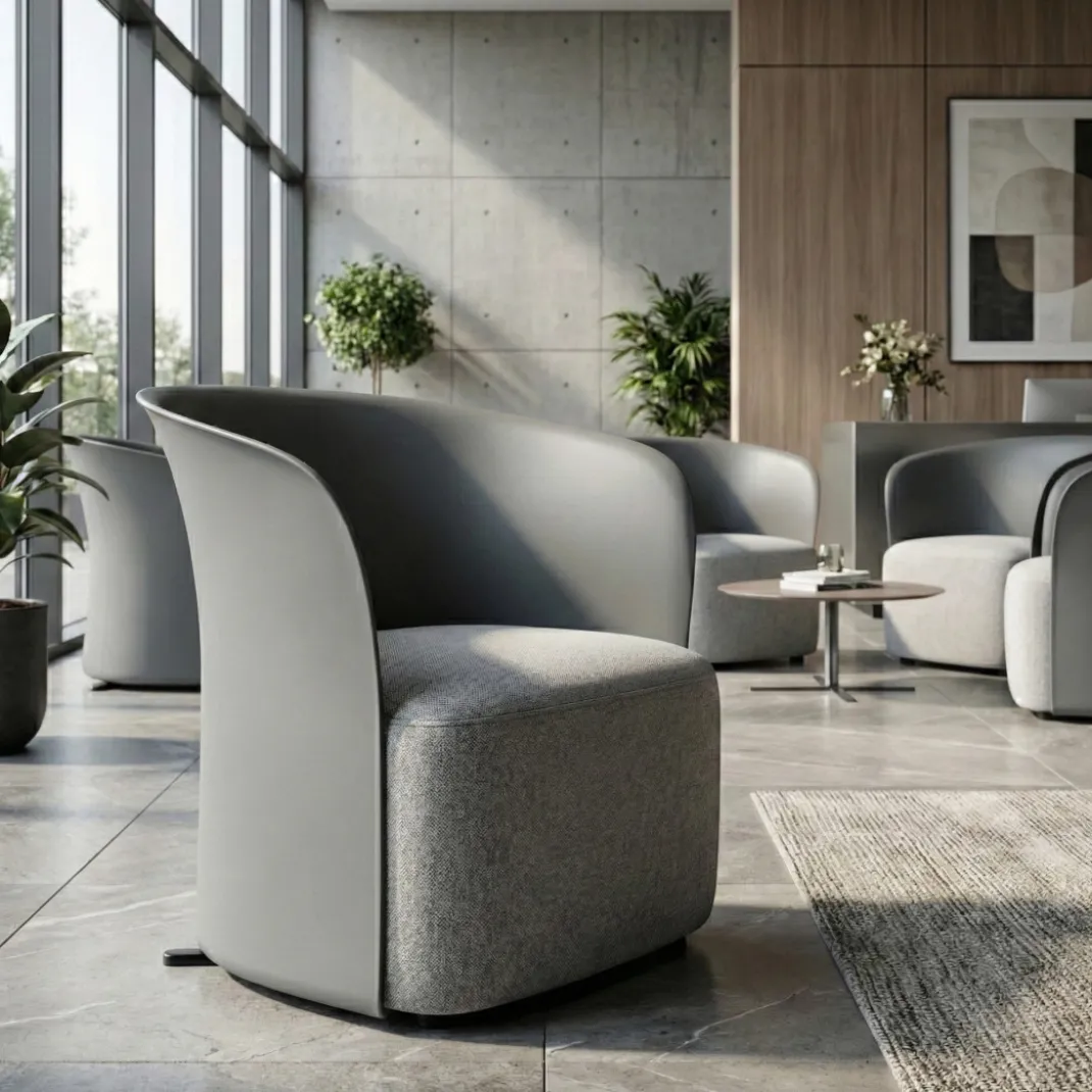 Silla para sala de espera Aura, espuma inyectada