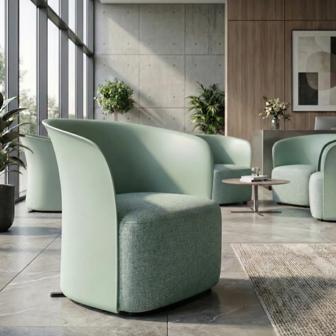 Silla para sala de espera Aura, espuma inyectada