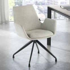 Silla Reuniones Elodie, gran acolchado, estructura giratoria