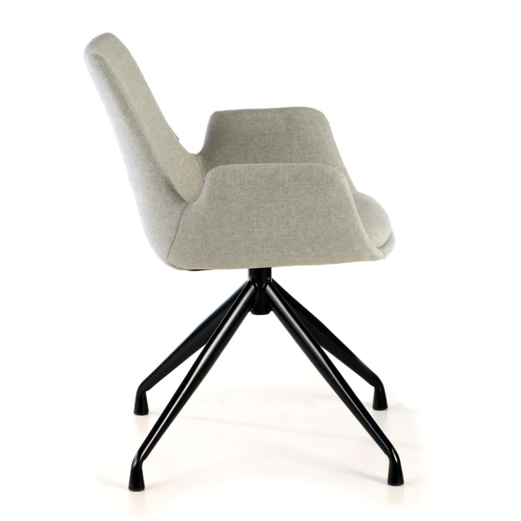 Silla Reuniones Elodie, gran acolchado, estructura giratoria